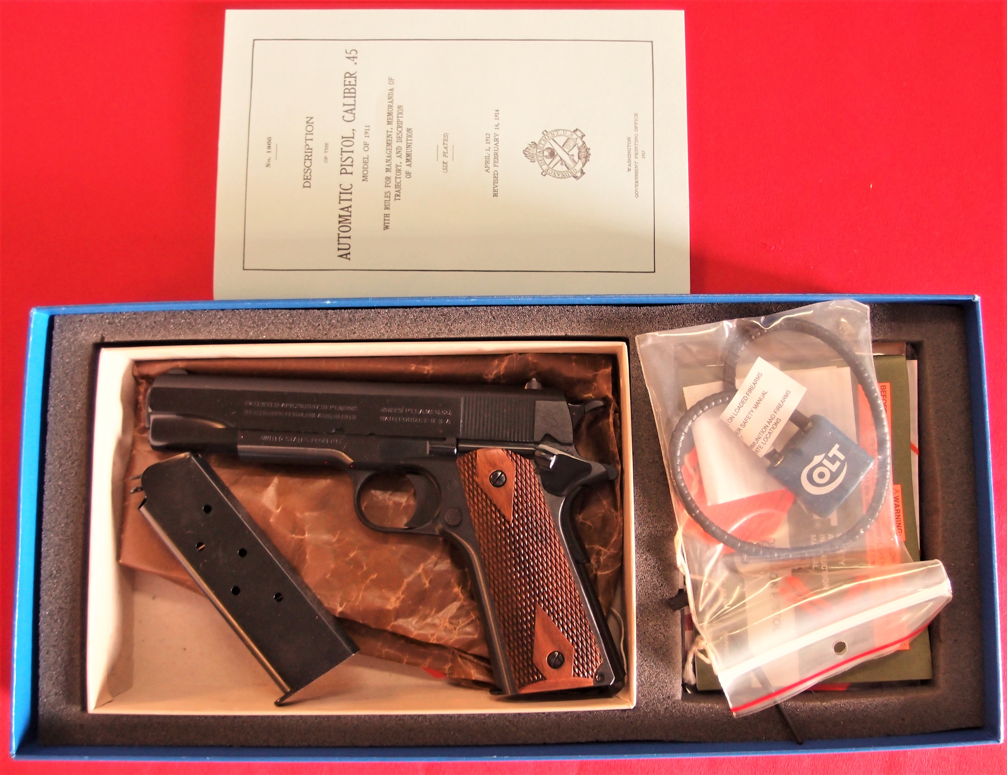 U.S.A. Colt 1911A1 Pistol - .45 Calibre Black Army Colt reproduction - Image 7 of 7