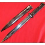 WW2 German K98 service bayonet, with matching numbered scabbard 1936 dated by Paul Weyersburg