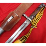 WW1 era 1895 Pattern Austro-Hungarian Mauser bayonet, scabbard, frog & knot