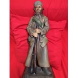 A rare Russian Civil War related sculpture ‘A Czech Legionnaire’ by Otto Gutfreund