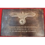 WW2 German SS wooden medal/effects box