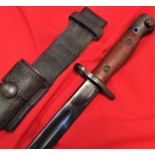 Near mint 1907 Pattern WW2 Australian bayonet & scabbard