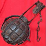 WW1 era Model 1913 German Kugel model grenade and carrier