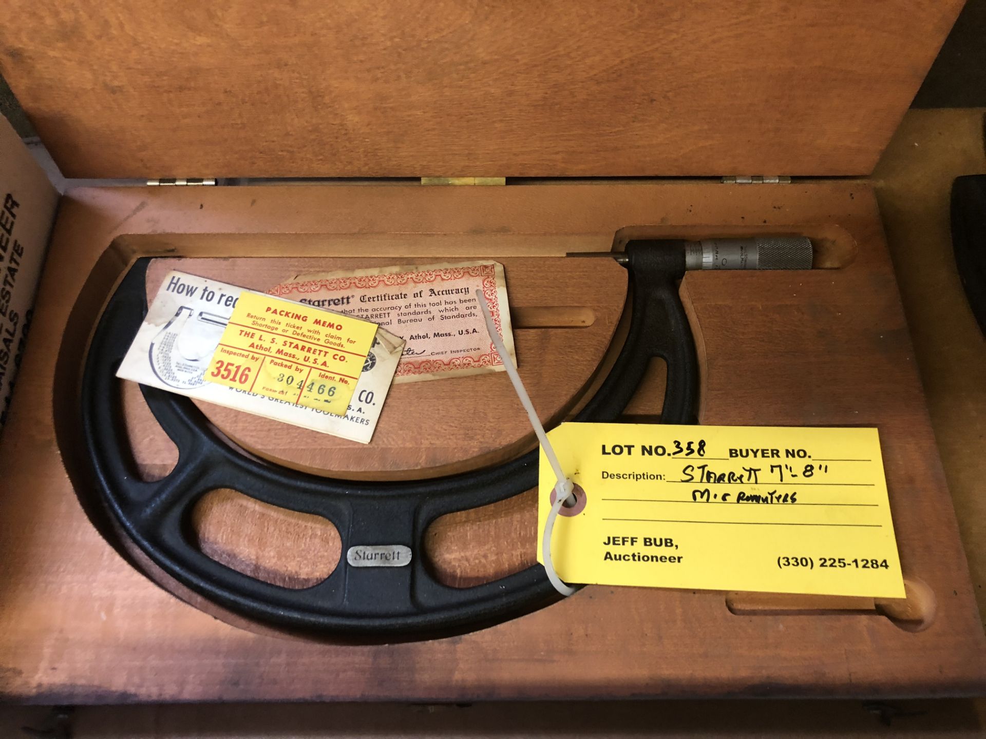 Starrett 7-8" Micrometer