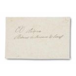 Sammlung Schädiger - - Napoleon II. Eigenhändige Briefadresse auf einem Kuvert mit Lacksiegel. Wien,