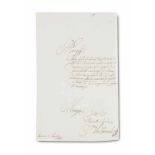 Sammlung Schädiger - - Haemerlingk, Mathias von. Eingenhändiger Brief an Piccolomini mit