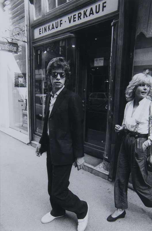 Mick Jagger in Wien. 1982. Pressephotographie. Silbergelatineabzug. 22,5 x 15 cm (Passepartout-