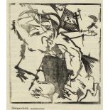 Expressionismus - - Campendonk, Heinrich. (1889 Krefeld - 1957 Amsterdam). Halbfigur mit Tier. 1912.