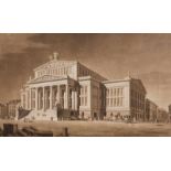 Berlin - - Das neue Schauspielhaus in Berlin. Aquatintaradierung von Friedrich Jügel nach Karl