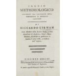 Meteorologie - - Kirwan, Richard. Saggio Meteorologico. Florenz, Stamperia già Albizziana all'Ins.