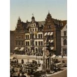 Bremen - - Die freie Hansestadt Bremen. Mit 12 losen Tafeln mit aufmontierten OPhotochrom-Aufnahmen.