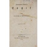 Kant, Immanuel. Logik. Ein Handbuch zu Vorlesungen. Hg. von Gottlob Benjamin Jasche. Königsberg,