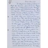 Honecker, Erich. Eigenhändiges Manuskript mit Unterschrift. Um 1992. 10 hs. numm. S. auf 10 Bl. (