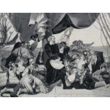 Amerika - - Rubens, Christian. Columbus im Augenblicke, da er die neue Welt entdeckt. Jacquard-