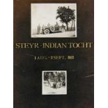 Autoreise - - Steyr-Indian Tocht. 1. Aug. - 2. Sept. 1921 (Deckeltitel). Reisetagebuch in