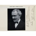 Musik - - Toscanini, Arturo (Dirigent). The Philharmonic Symphony Society of New York.