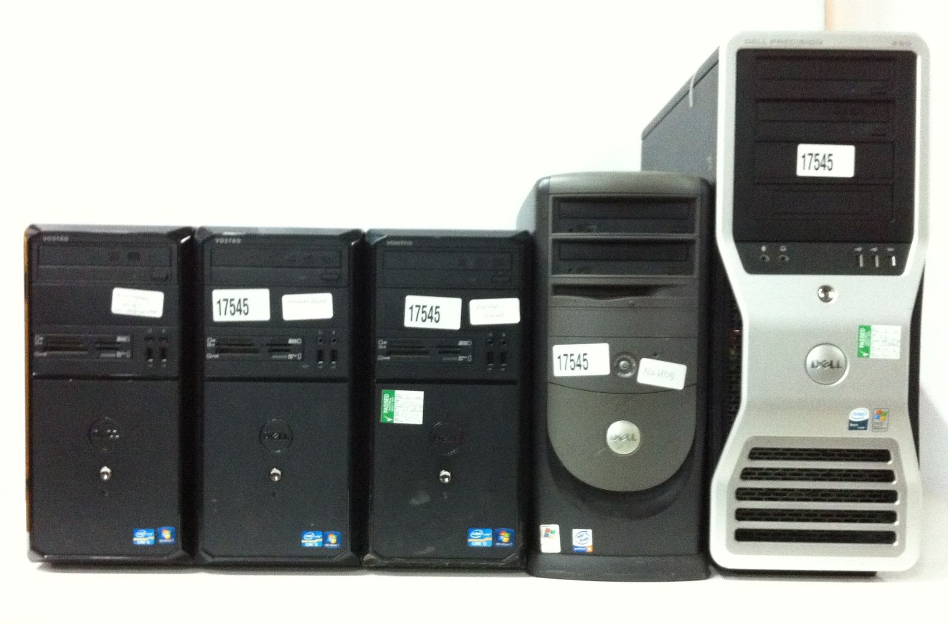 5 x Dell Desktop PC's, see description for specifications