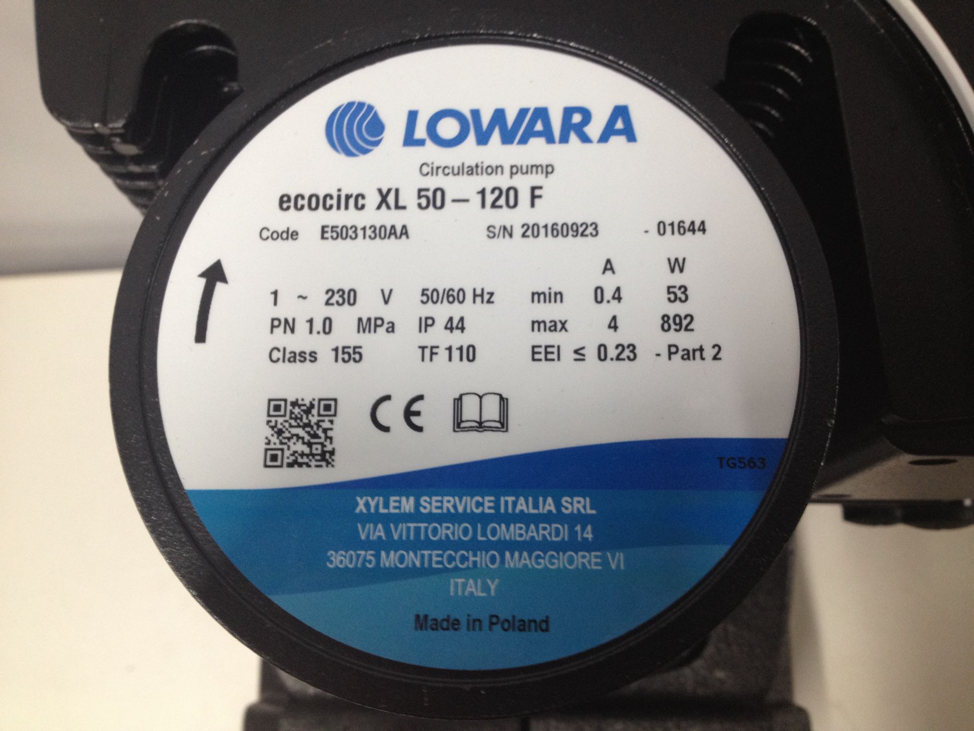 Lowara Ecocirc XL50120F Circulation Pump - Image 2 of 3