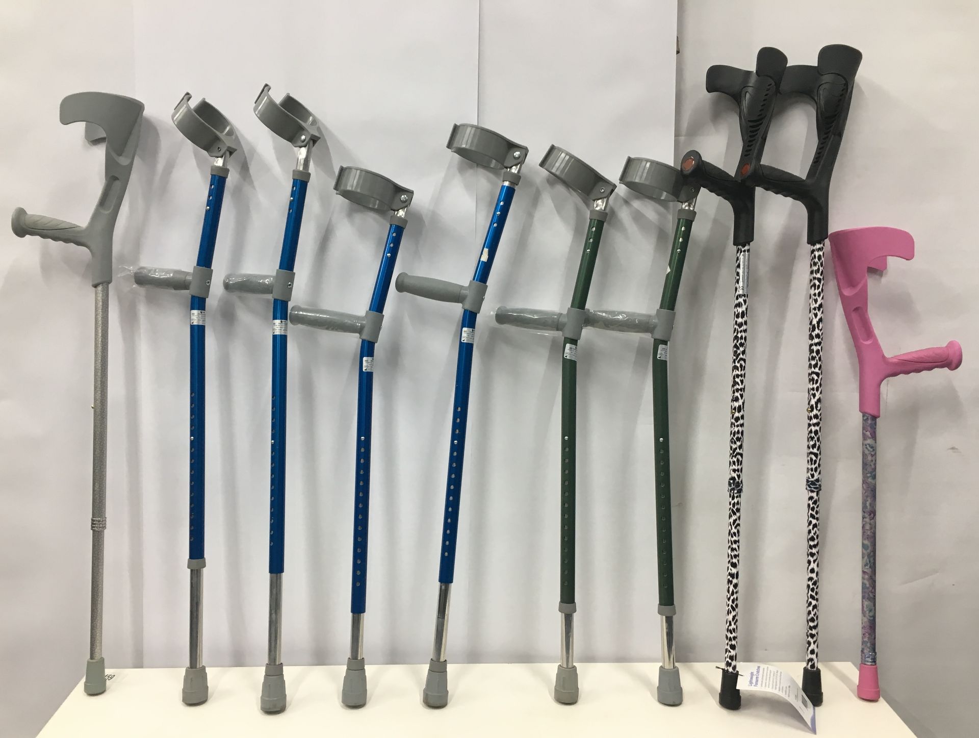 4 Pairs of Medical Crutches and 2 Single Crutches