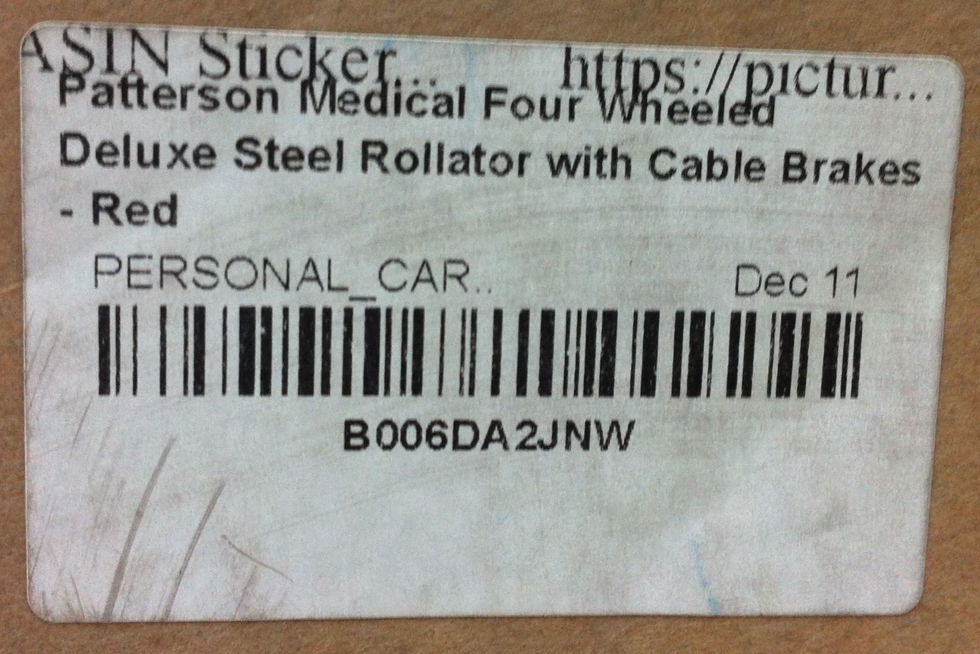 Homecraft Rolyan Delux Steel Rollator with Cable Brakes - NEW IN BOX - Image 3 of 3