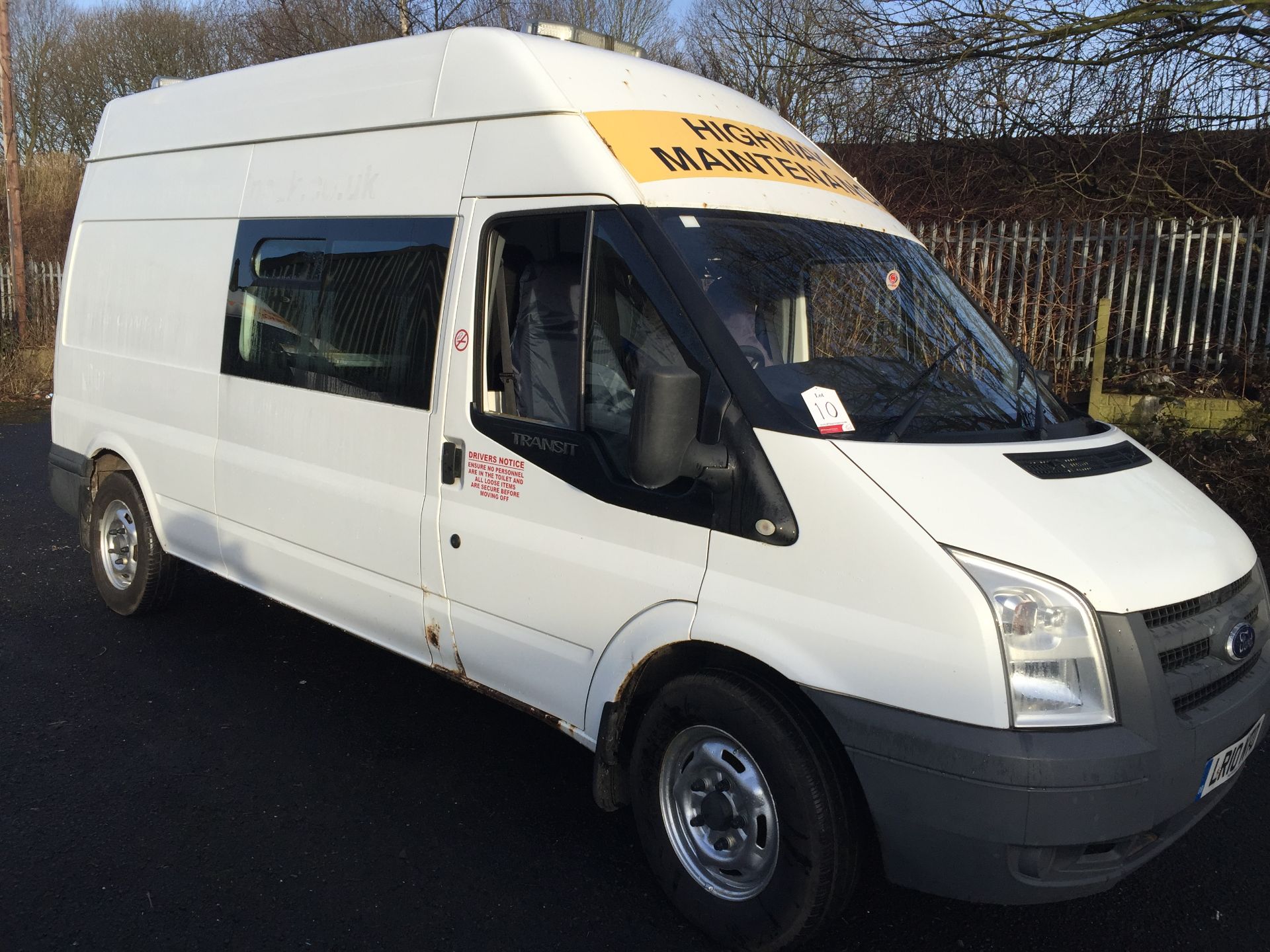 Ford Transit Welfare Van With Seating Area, Cooking Station and Toilet Ex-Commisioned Highway Mainte - Image 2 of 10