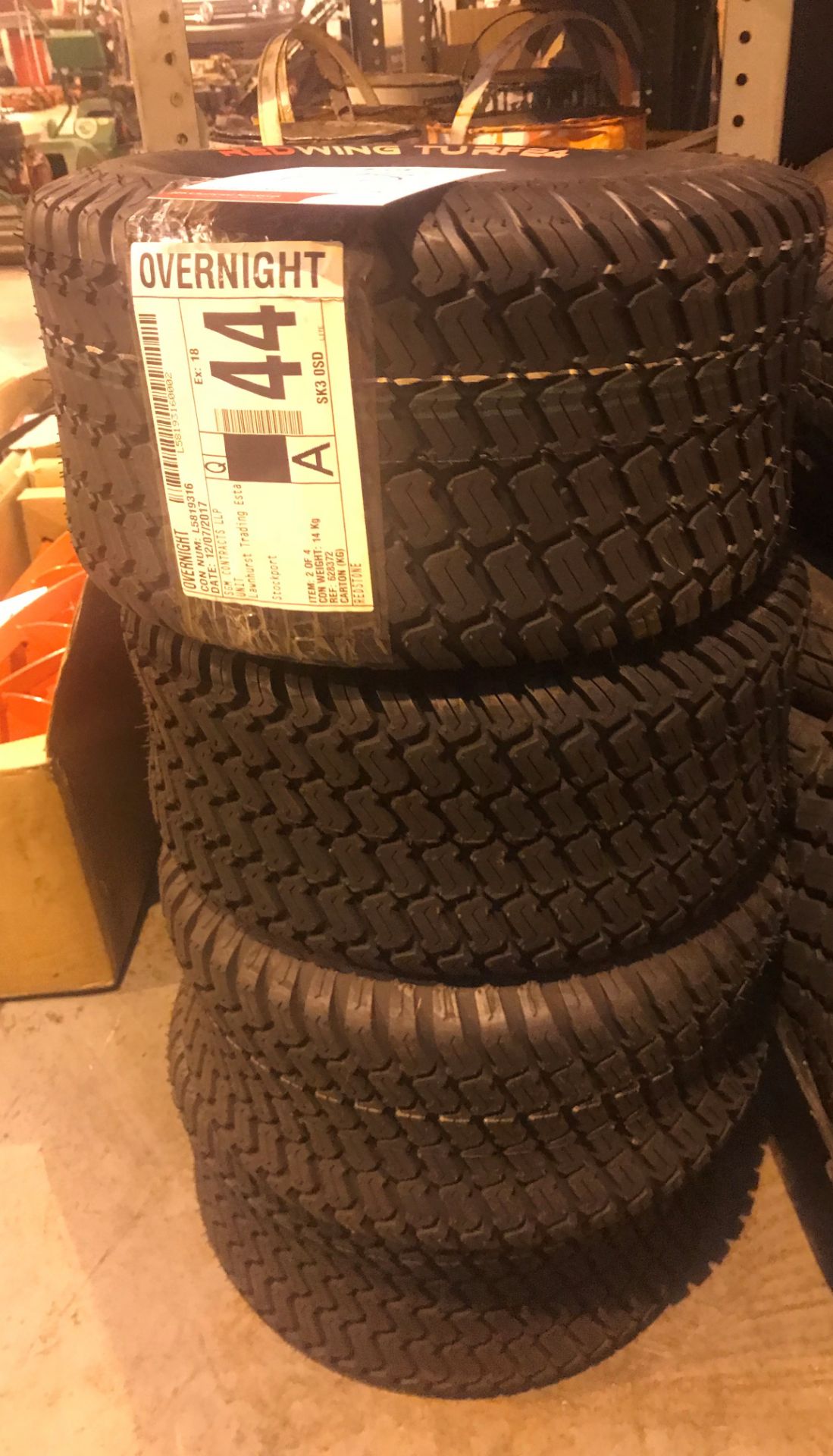4 x Redwing Turf 24 Tyres - Size: 18X9.50-8