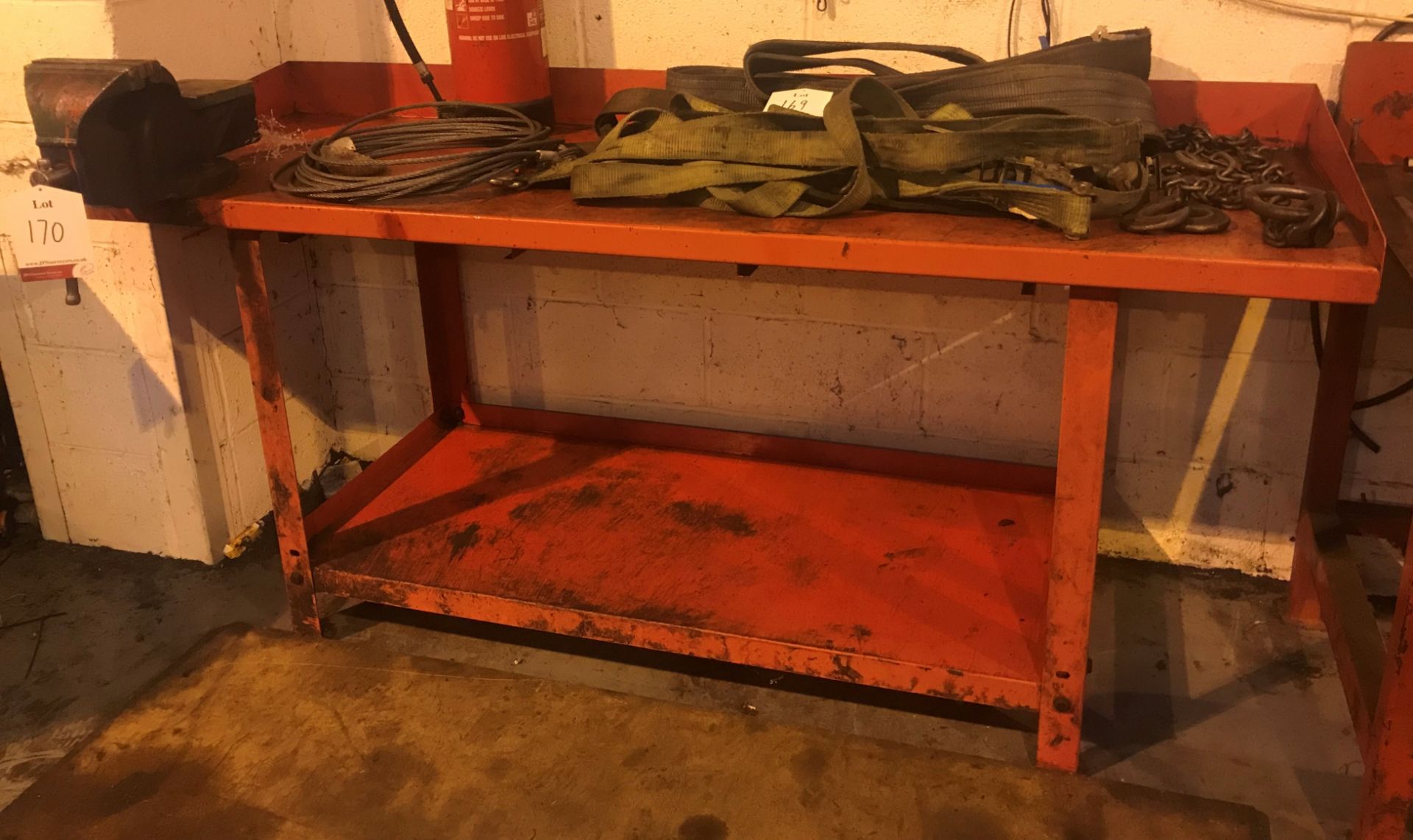 2m Metal Workshop Bench w/ Sealey 8" Bench Vice