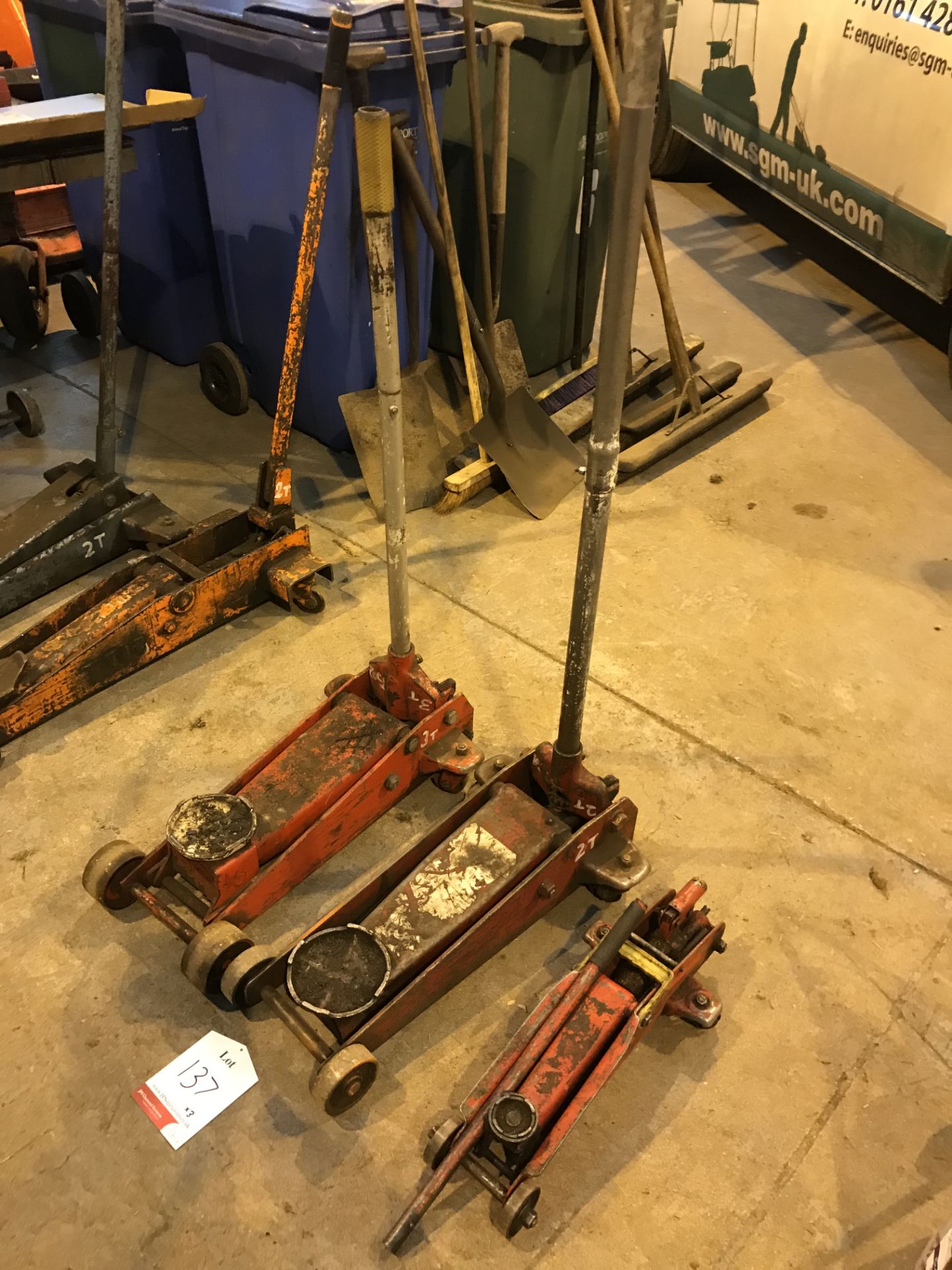 3 x Various Mobile Trolley Jacks