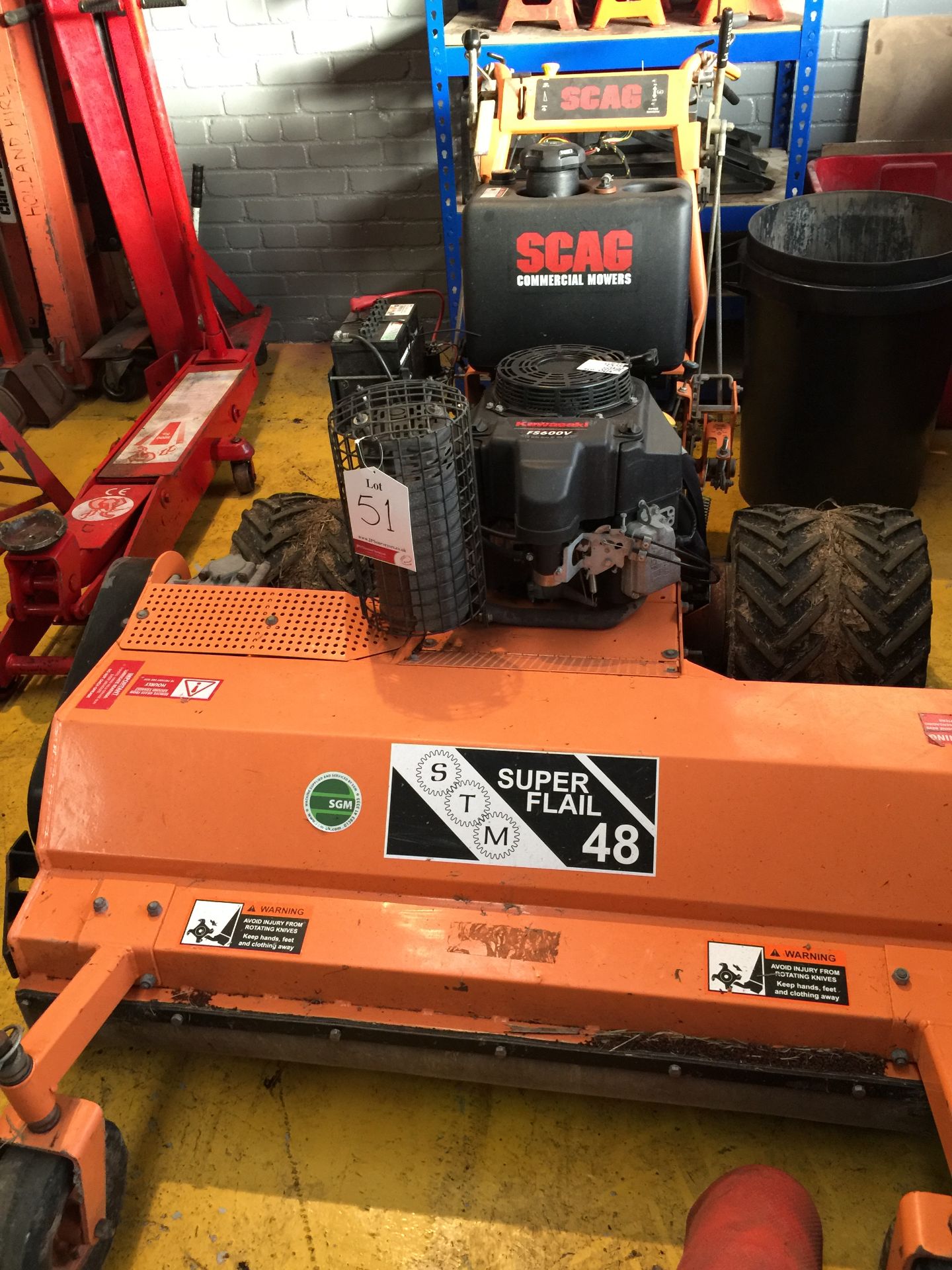 Scag SW236A14FS Pedestrian Rotary Mower with electric starter and Super flail 48