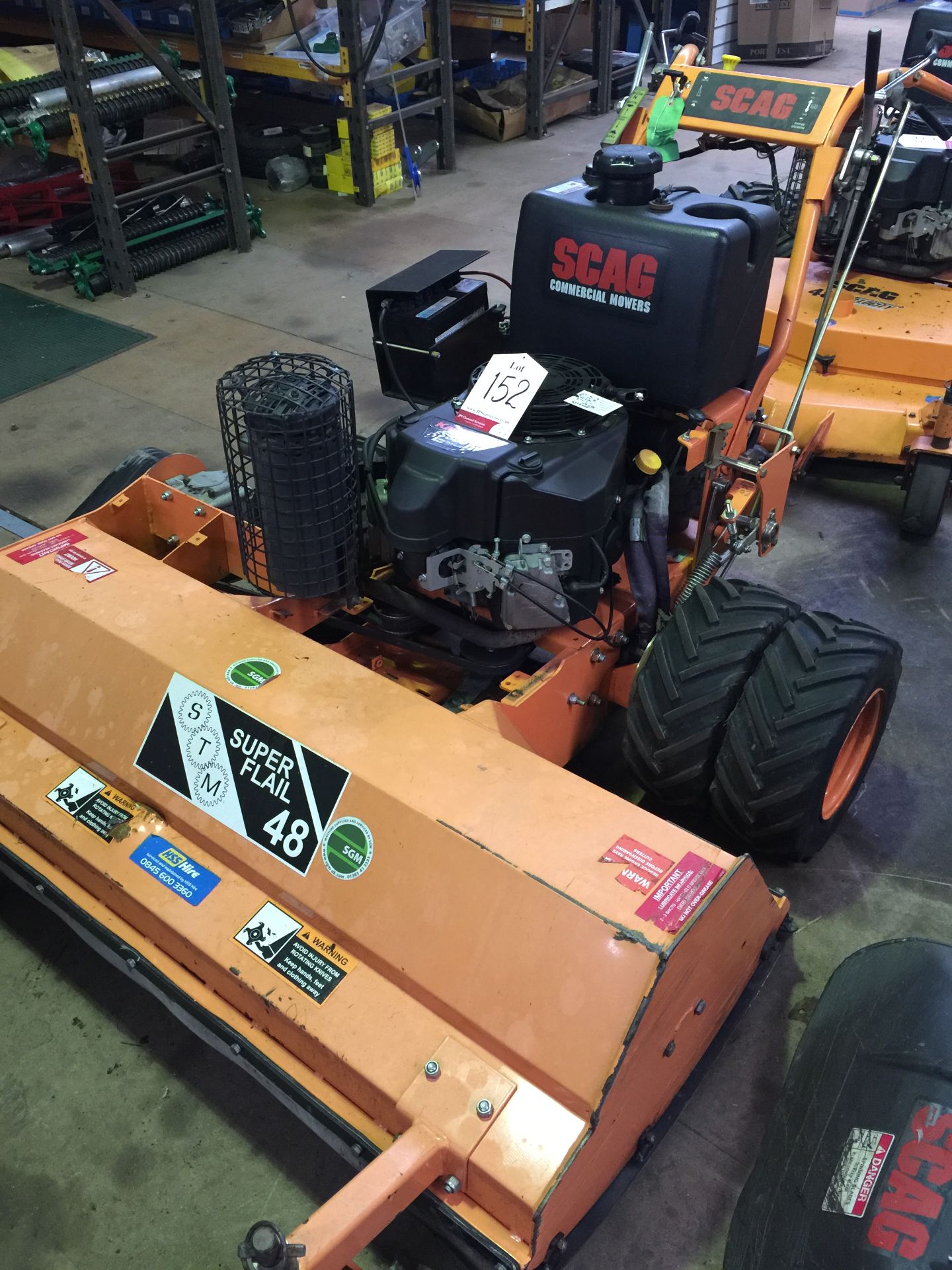 Scag Hydro-Drive SWZ48V15FS Walk behind Mower with electric starter and Scag 48 velocity cutter