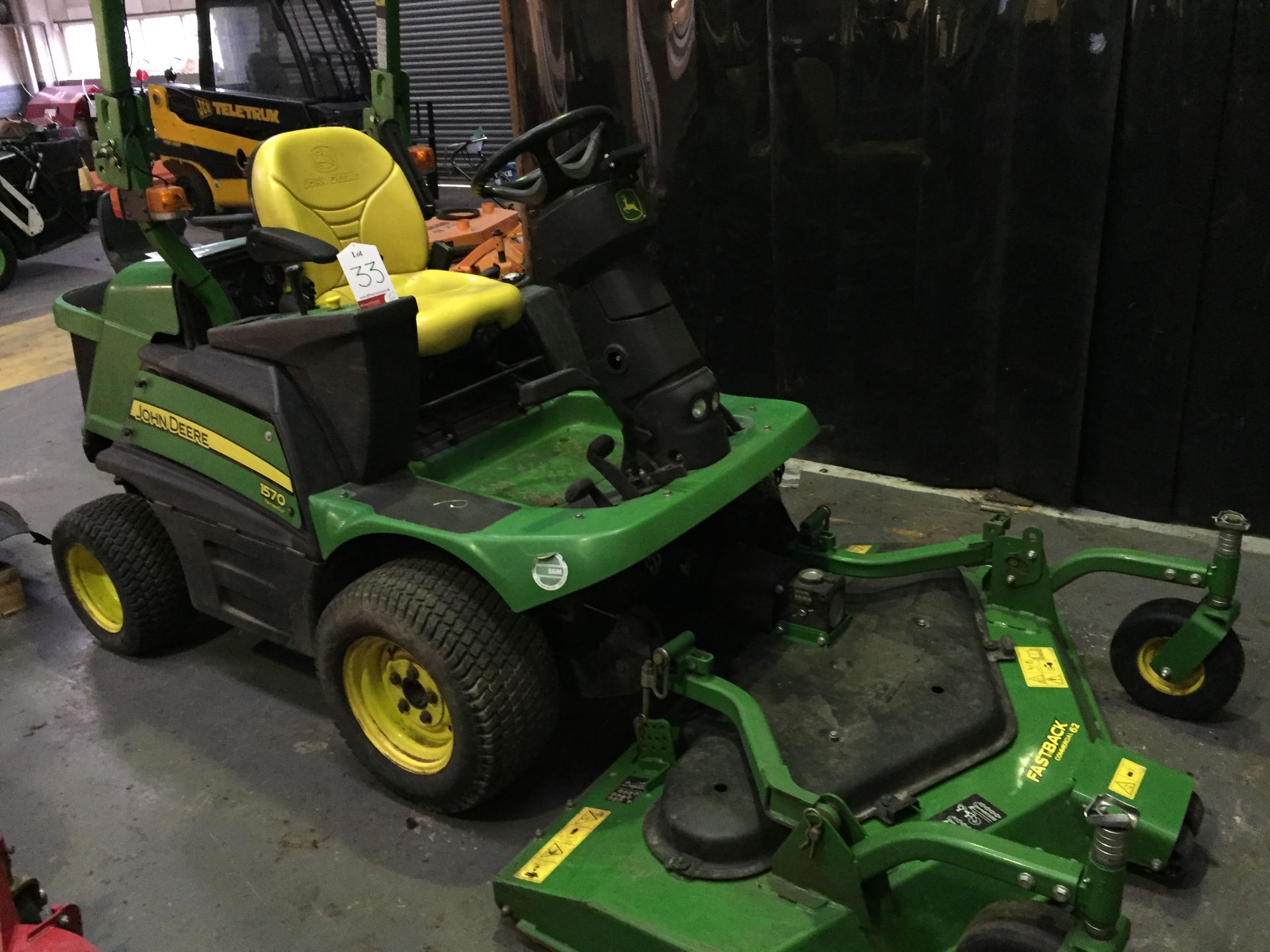 John Deere 1570 Front Rotary Mower with John Deere Fast Back Commercial 62 Grasscutter