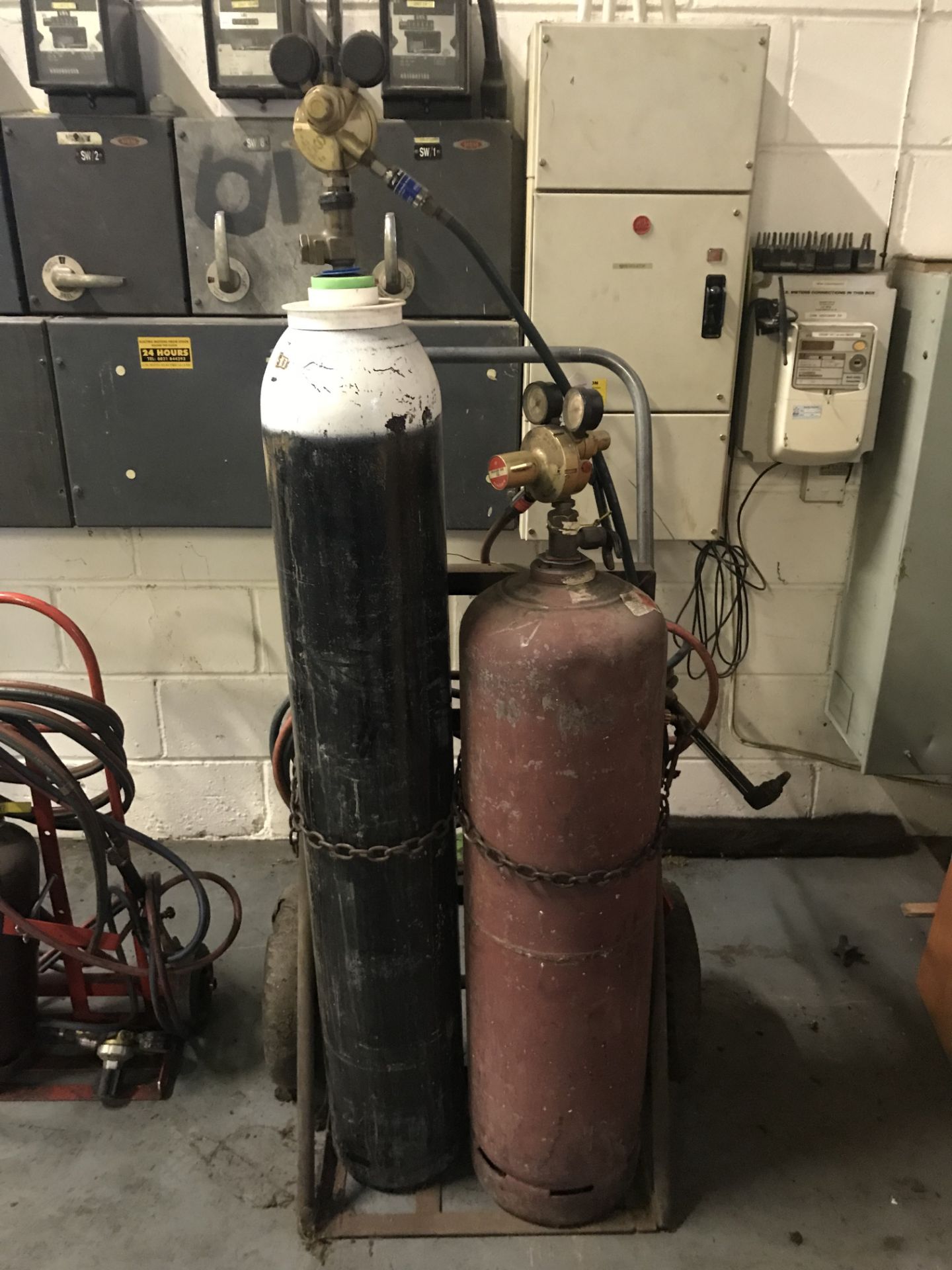 Bottle Trolley w/ Welding Torch - Bottles Not Included