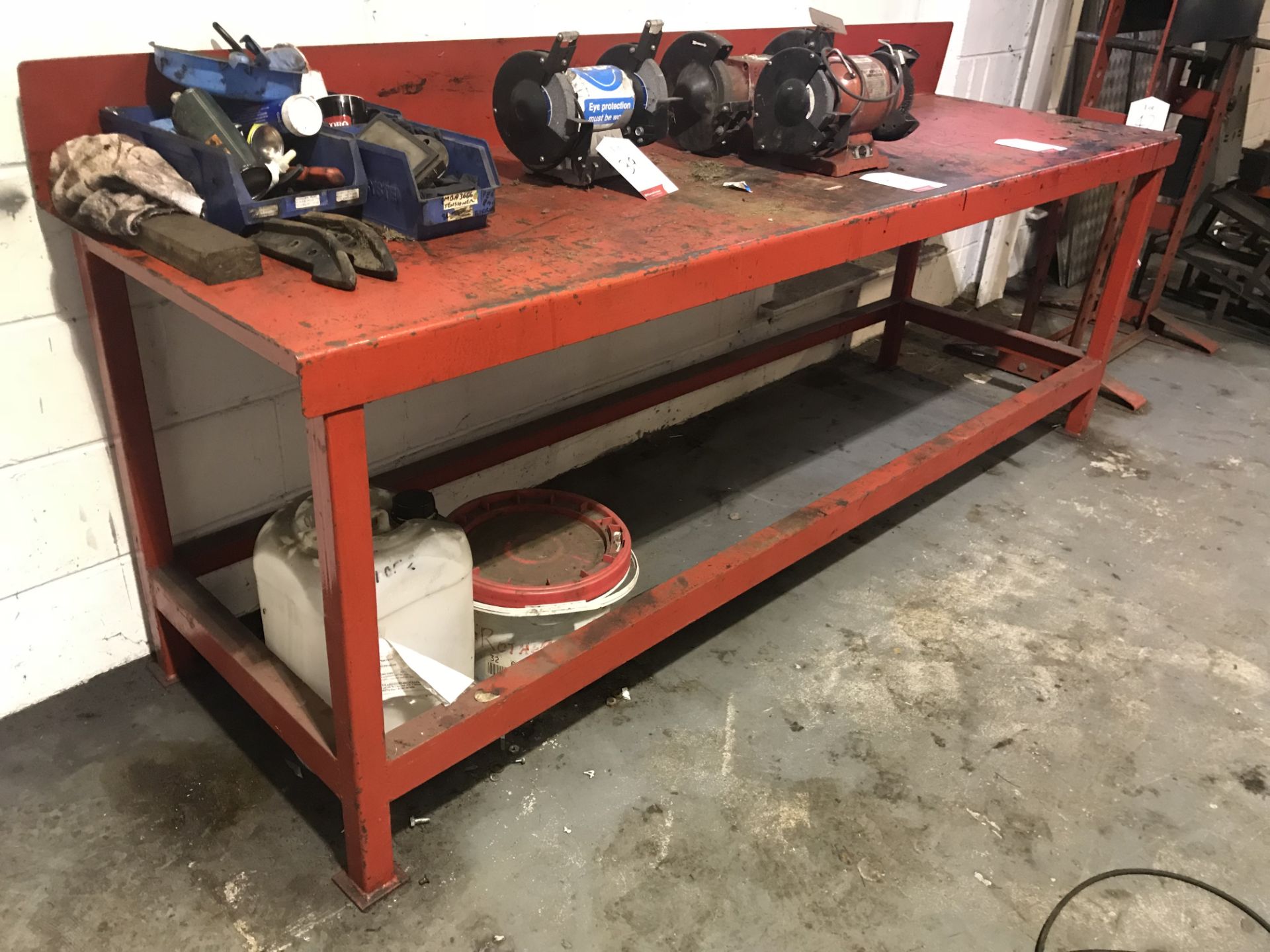 2.5M Metal Workshop Bench w/ Upstand - Image 2 of 2