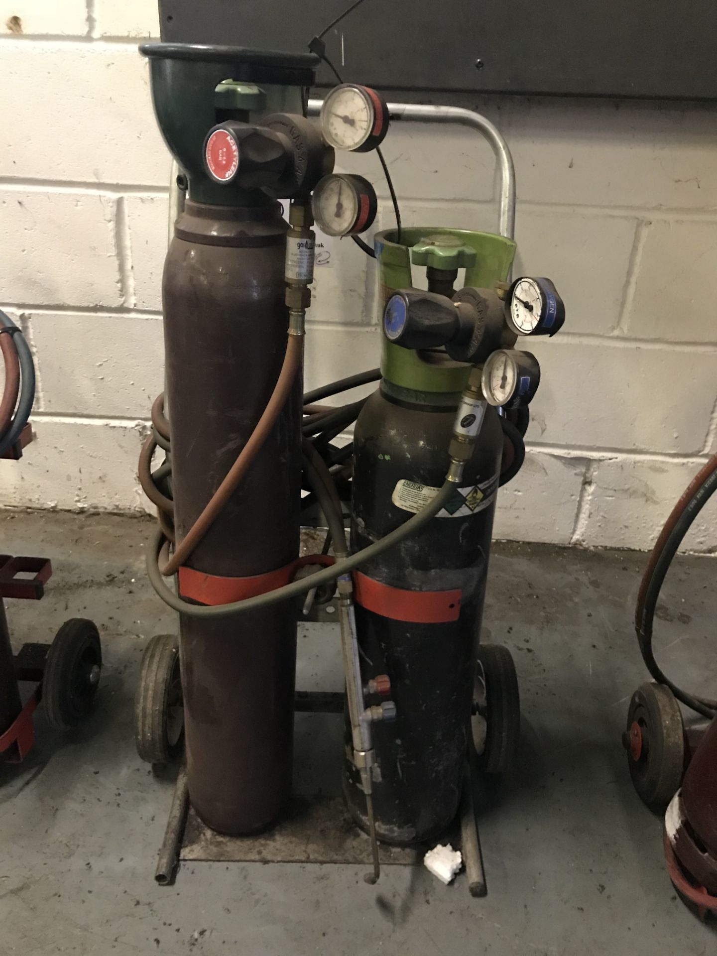 Bottle Trolley w/ Welding Torch - Bottles Not Included