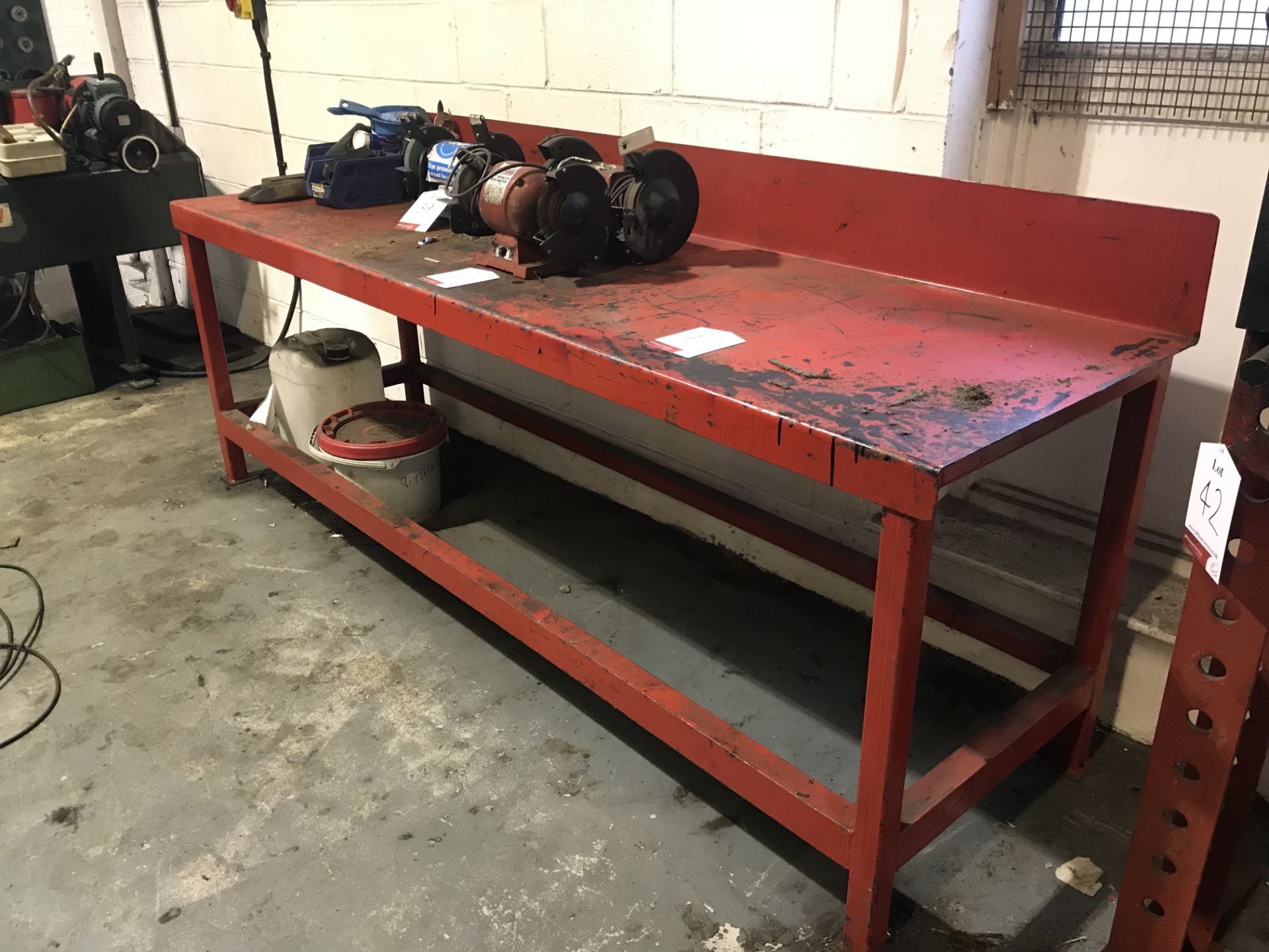2.5M Metal Workshop Bench w/ Upstand