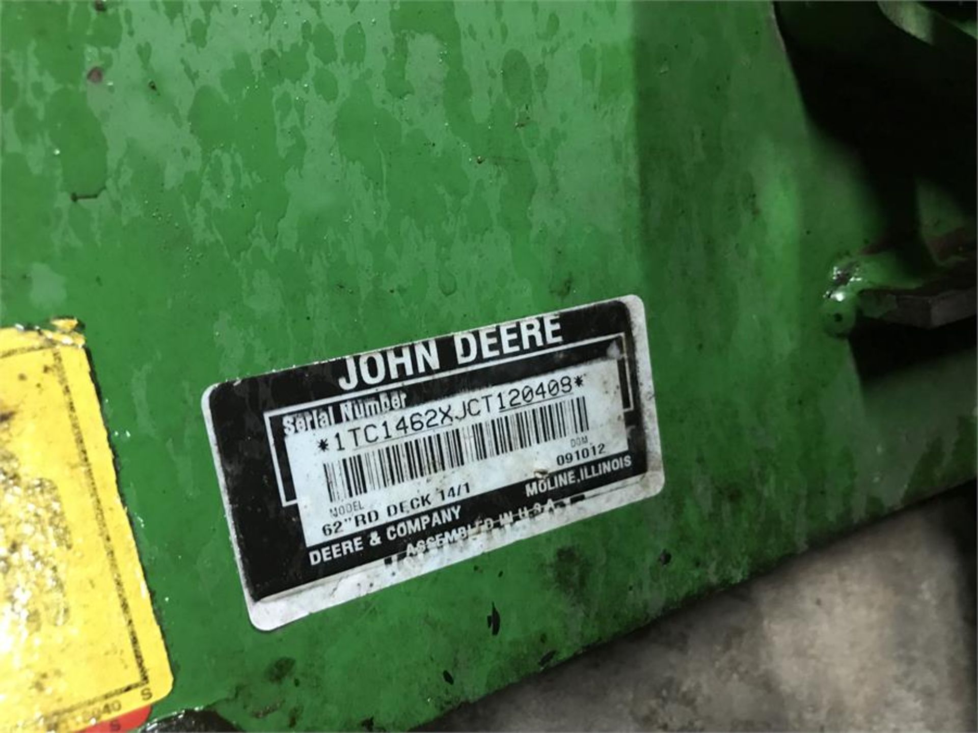 John Deere F1400 Front Rotary Mower with Fastback Commercial 62 Attachment - Image 7 of 7