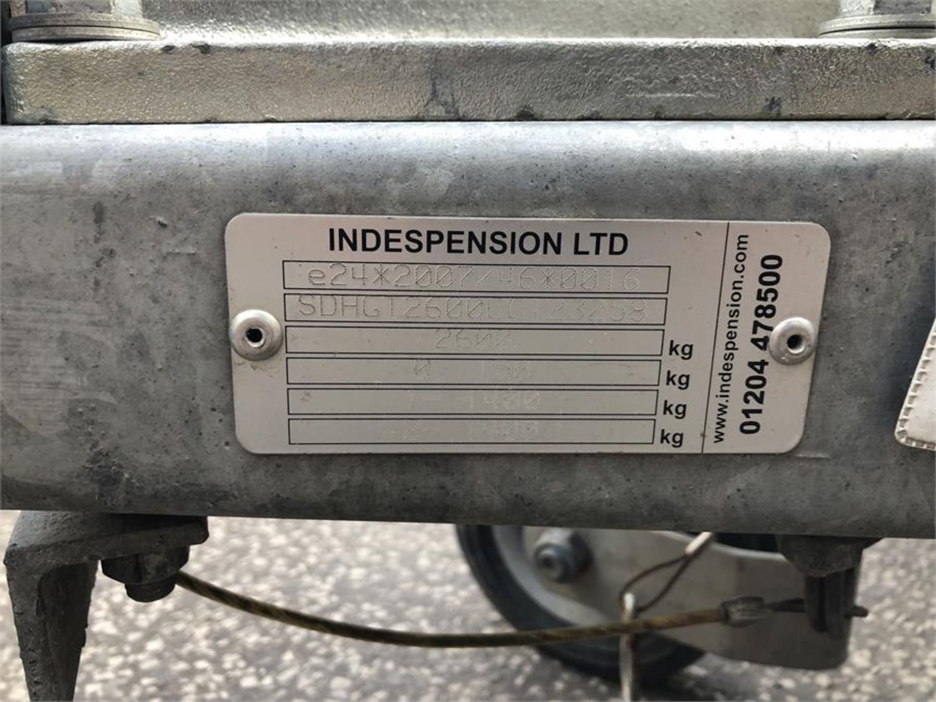 Indespension Version A 2600kg Trailer - Image 8 of 8