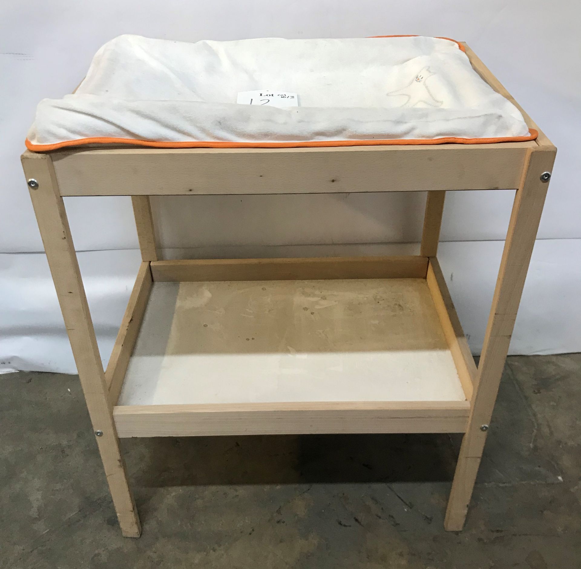 Wooden baby changing table