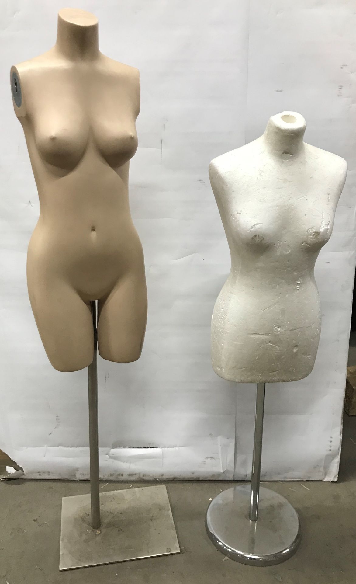 2 x Half body mannequins