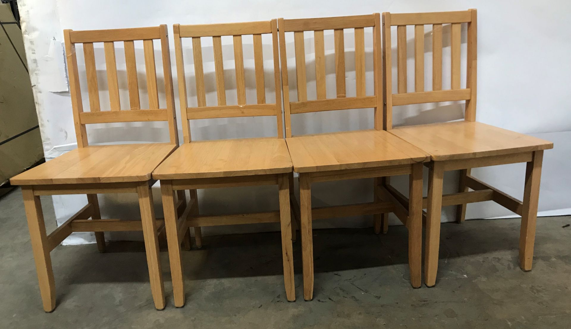 4 x Wooden table chair