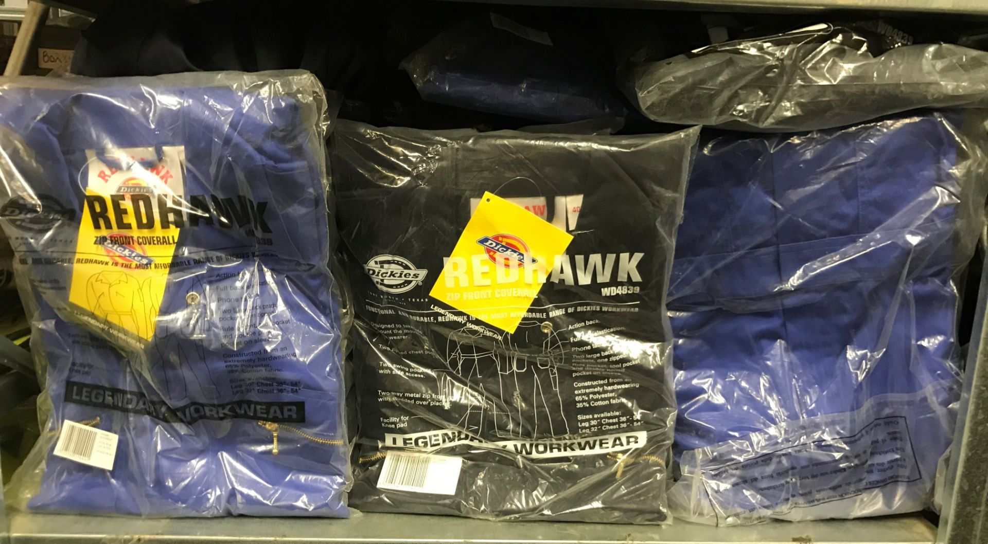 45 x Dickies Redhawk Boiler suits/Coveralls - Navy & Royal Blue - Various Sizes - Image 2 of 2