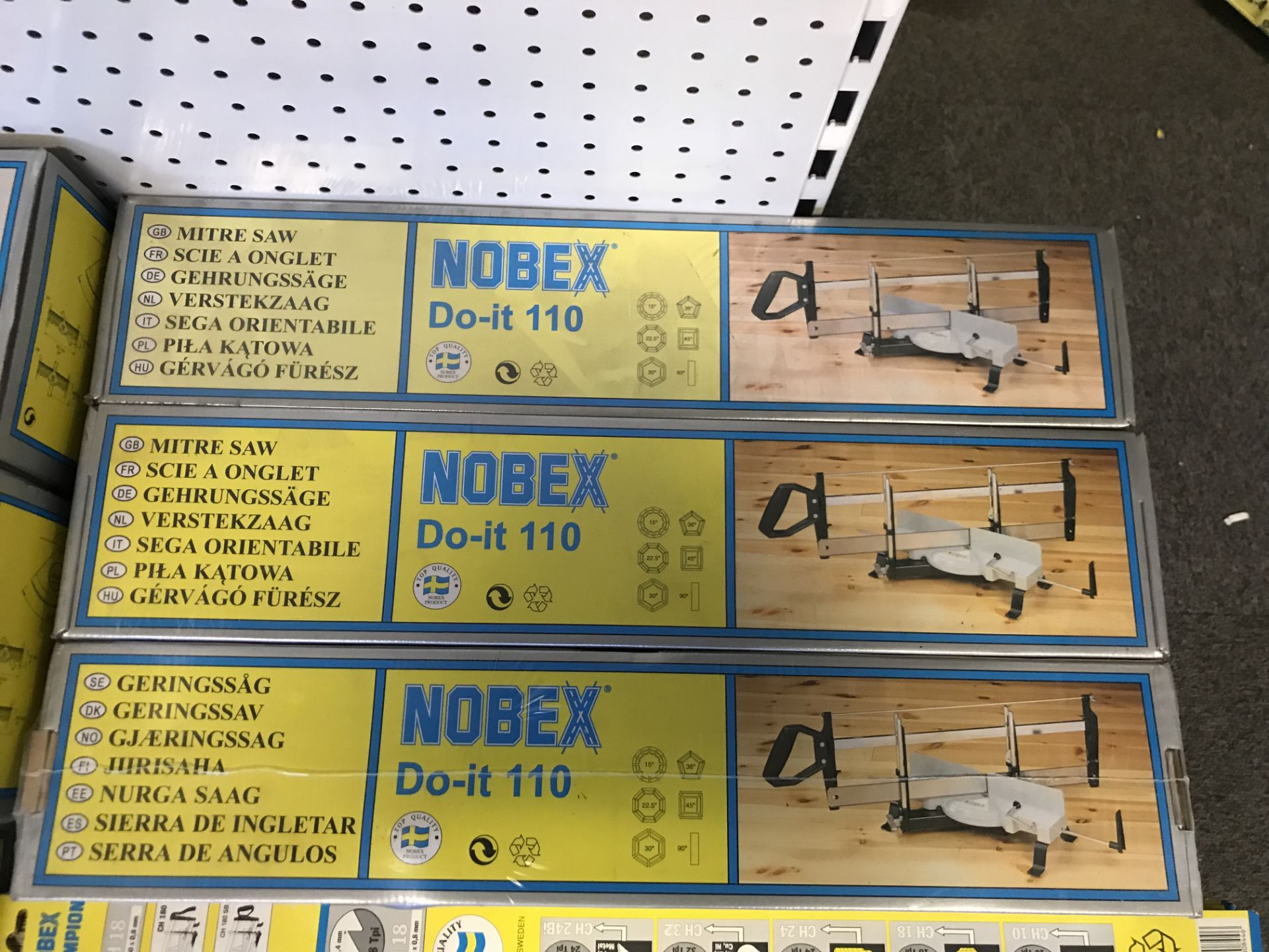 6 x Nobex Mitre Saws w/ quantity of spare blades - Image 4 of 6