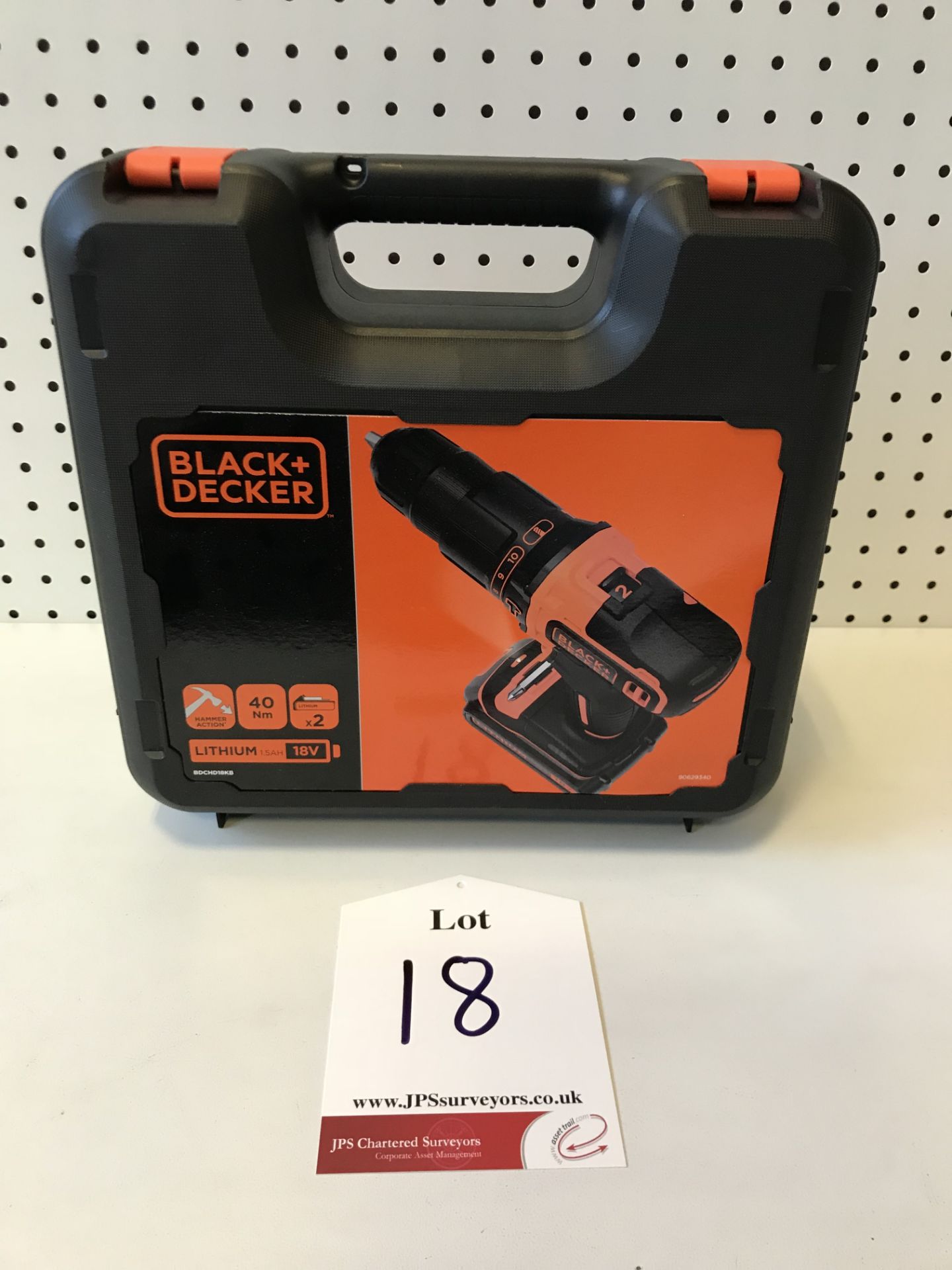 Black & Decker BDCHD18KB Hammer Drill w/ Battery & Charger