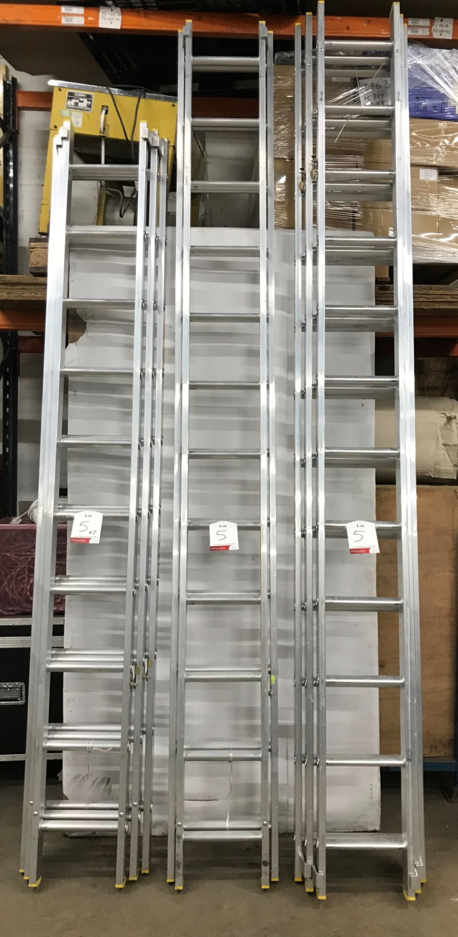 3 x Lyte Aluminum Extendable Ladders