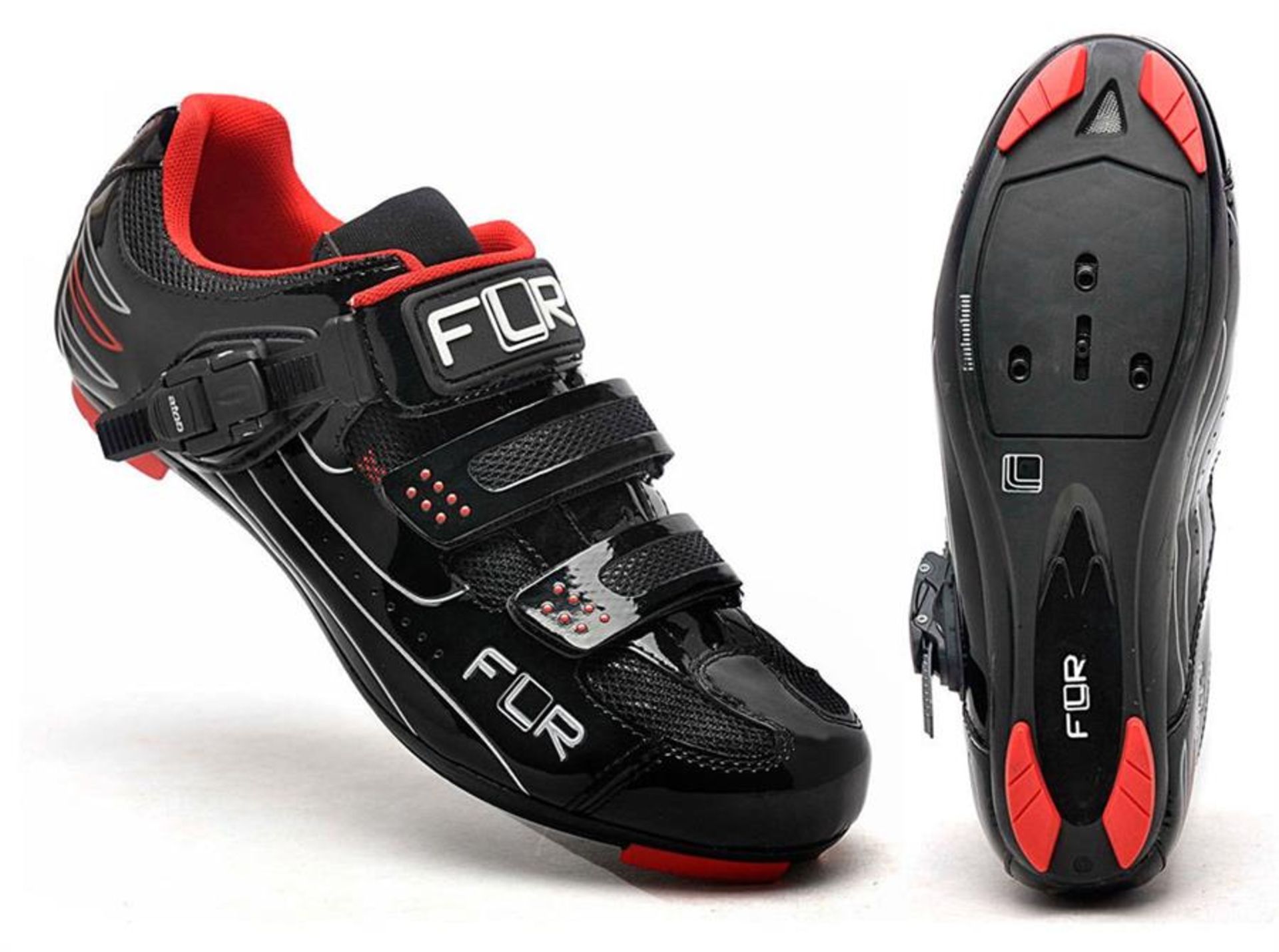 FLR F-15 II Black Cycling Shoes UK12 RRP £79.99