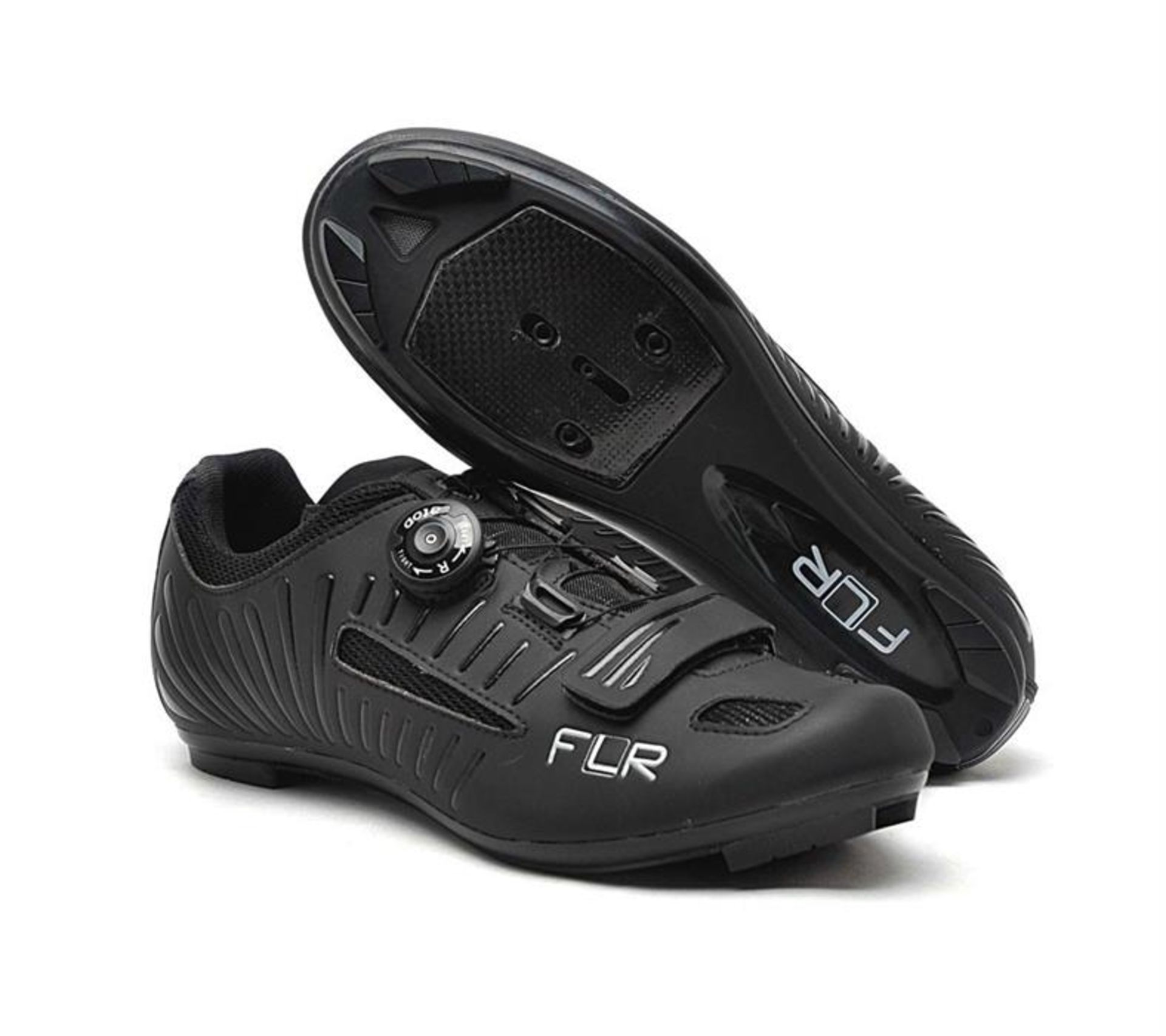 FLR F-22 Black Cycling Shoes UK12 RRP £99.99