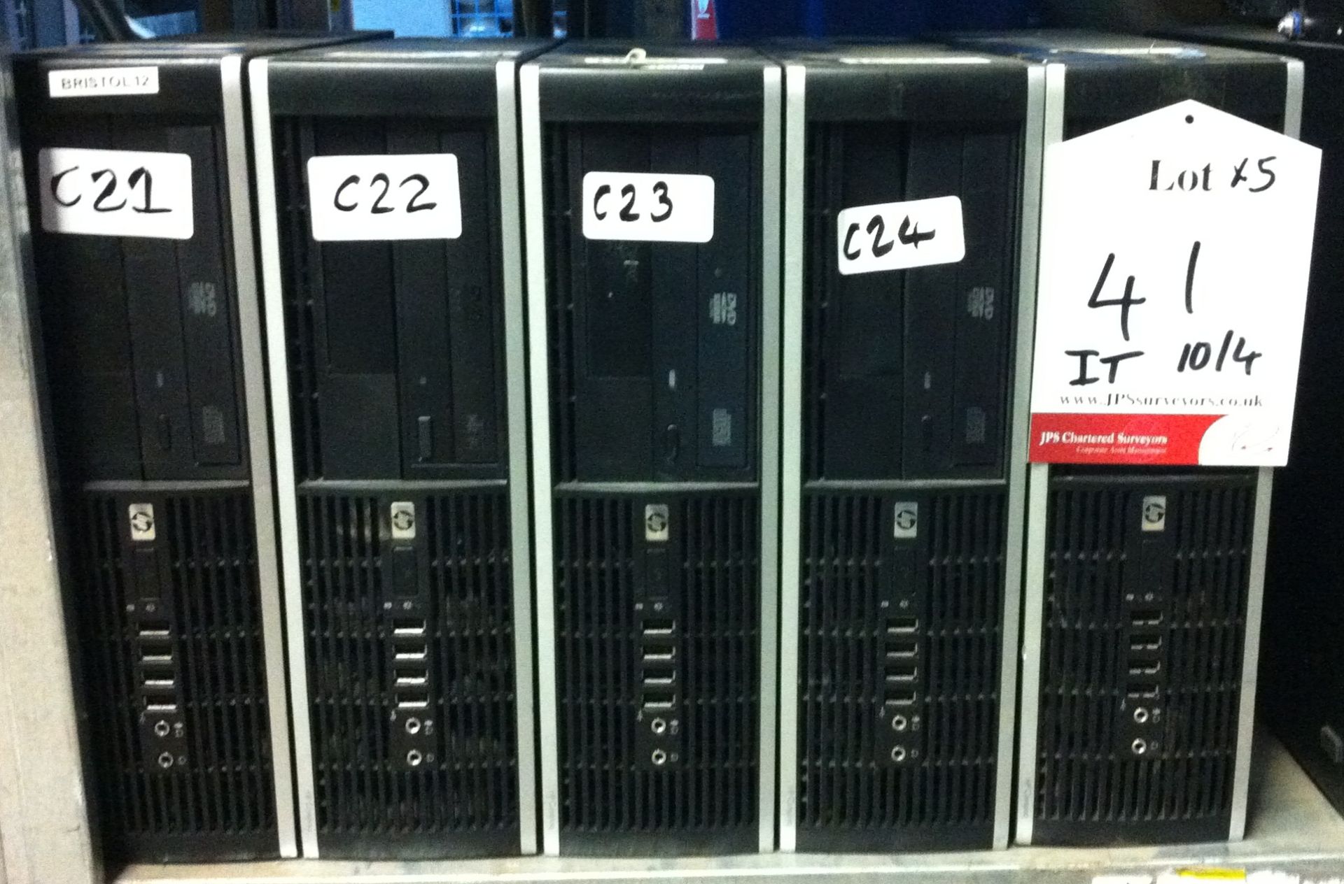 5 x HP Compaq desktop pcs; Intel core 2 duo