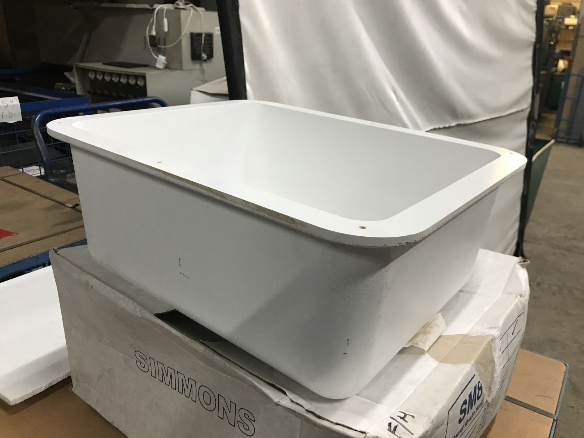 4 x Underslung SM8 Epoxy Resin Sinks in White