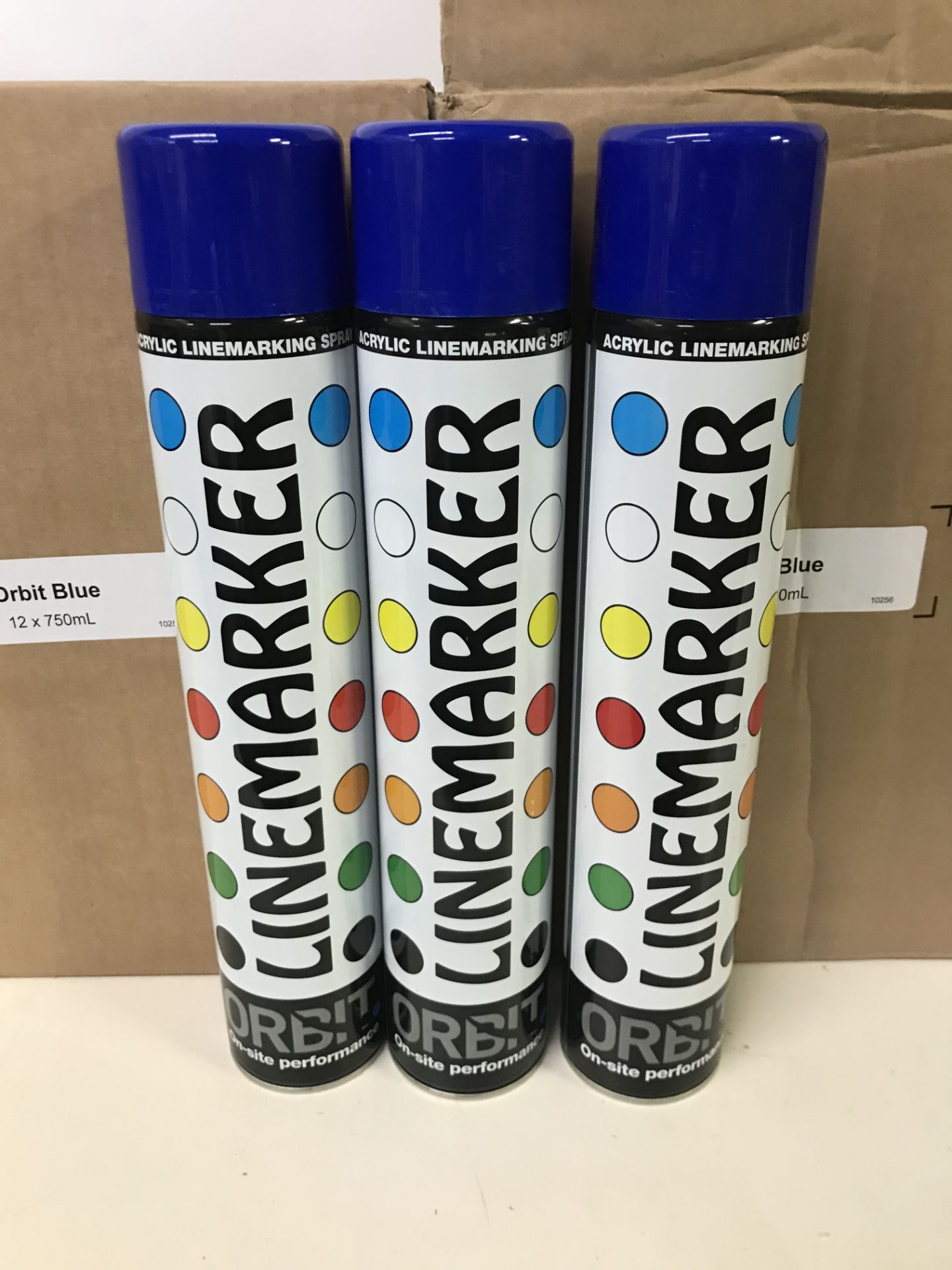 60 x 750ml Cans of All Blue Acrylic Linemarking Spray - Image 2 of 2