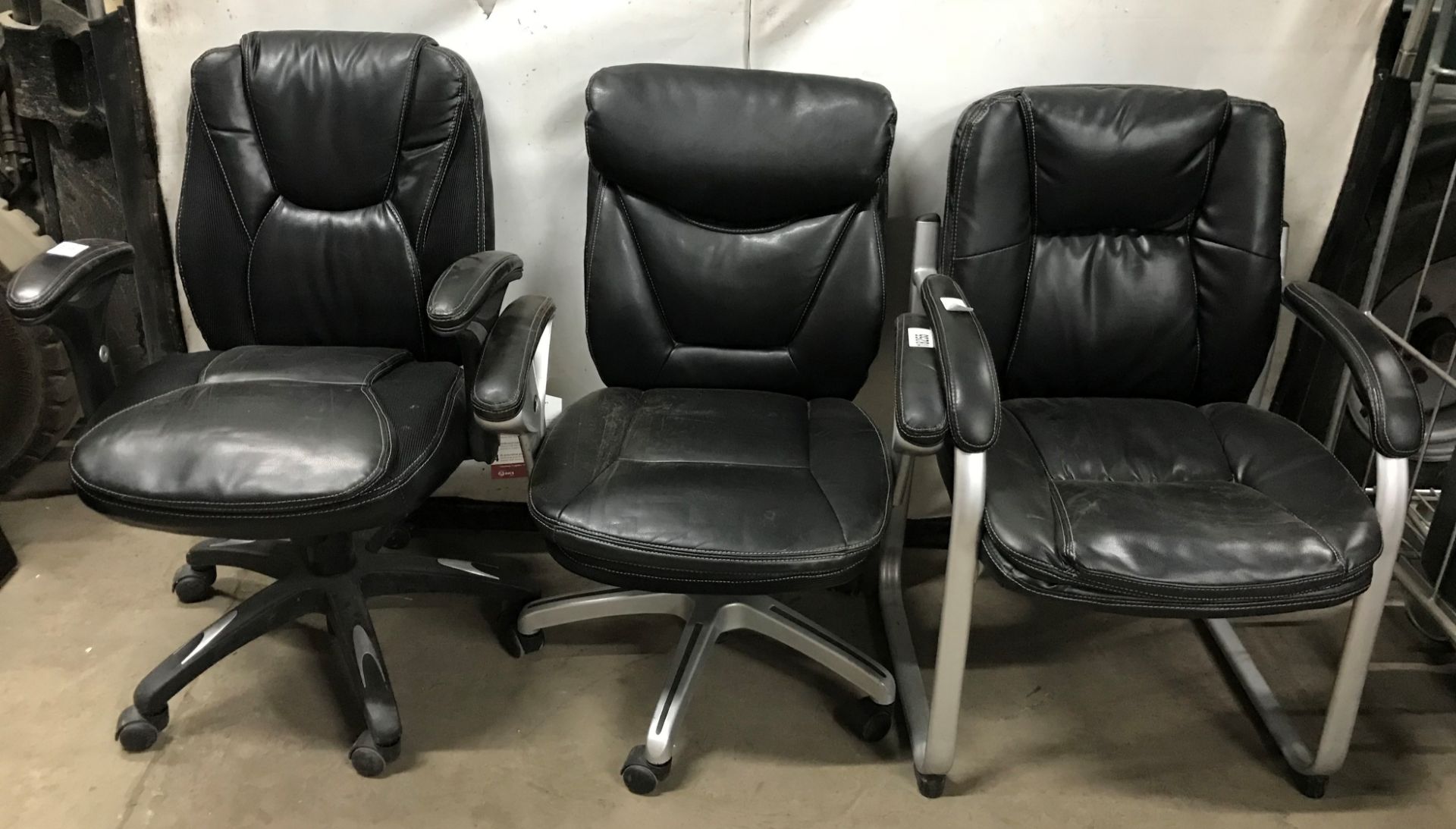 3 x Executive Office/Meeting Chairs - in Black
